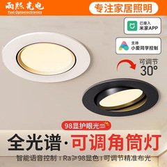 可调节角度筒灯嵌入式家用led天花灯客厅吊顶走道洞灯超薄款孔灯