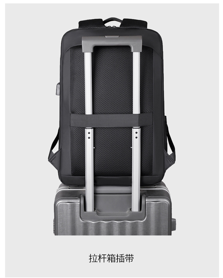 A new cross-border hard-shell business backpack with large capacity and multiple functions, a 17-inch computer bag for commuting and business trips, and a high-end feel on both shoulders undefined