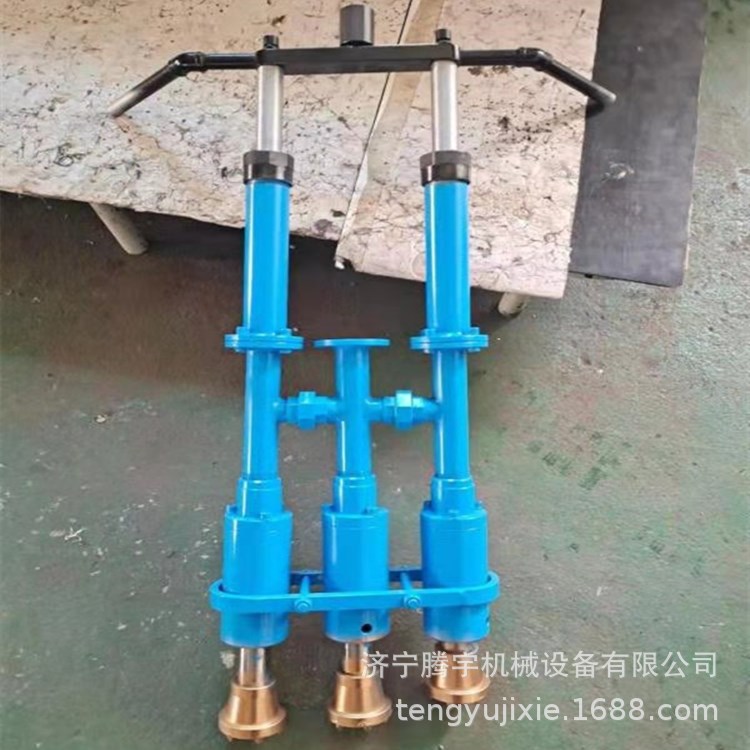 气动3头凿毛机厂家混凝土路面墙面悬挂式凿毛机济宁腾宇牌拉毛机