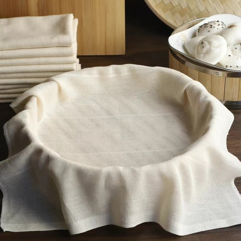 Non-Stick Cotton Gauze Steamer Cloth for Home Use, Round Steaming Cloth for Steaming Rice, Steamed Buns, and Dumplings Non-Stick Cotton Gauze Steamer Cloth for Home Use, Round Steaming Cloth for Steaming Rice, Steamed Buns, and Dumplings