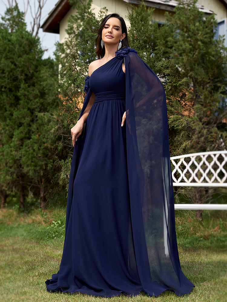 Elegant Women's A-line Chiffon Evening Dress For Formal Banquets_voghion.com