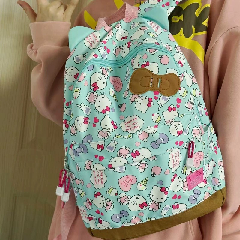 Japanese cute capacious backpack with bow, school bag
