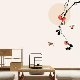 墙纸、壁纸;墙布;墙贴