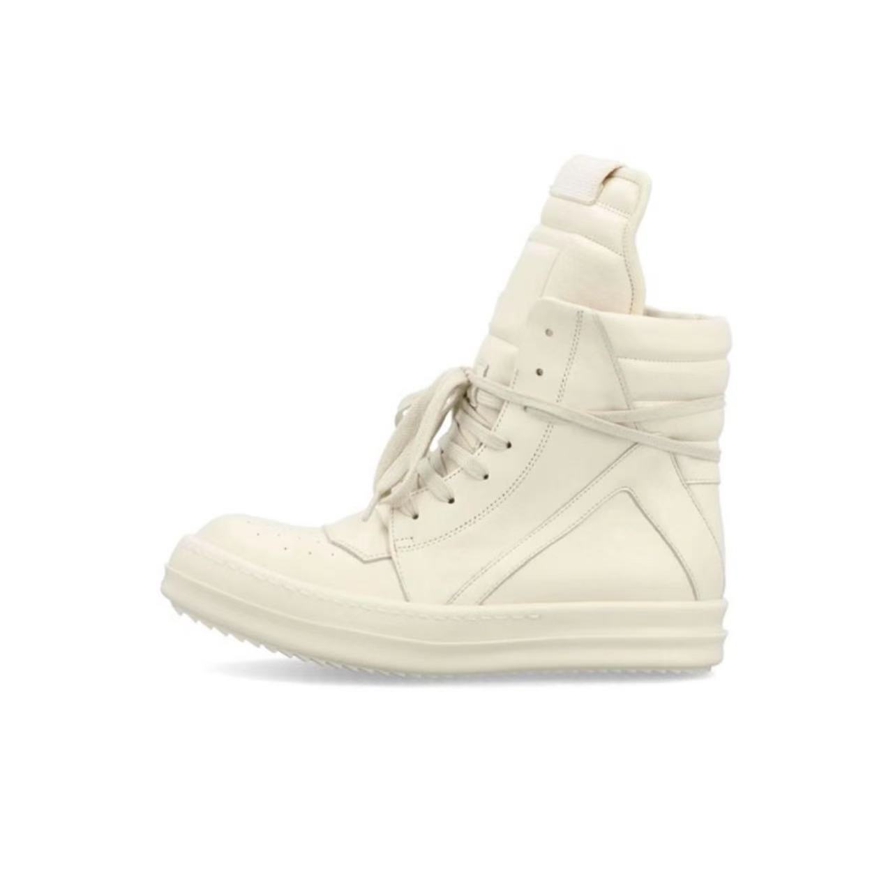 Inverted triangle pure white thin shoelaces