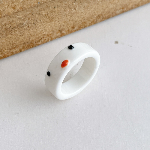 European and American cross-border new personalized cartoon frog ring fashionable cute style frog resin ring index finger knuckle ring