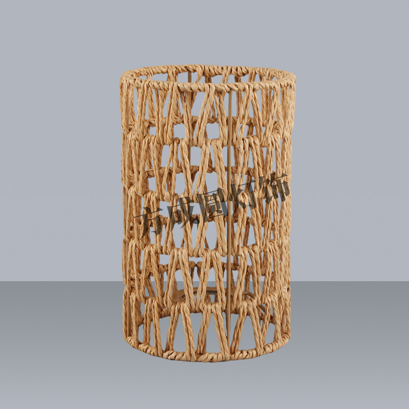 Comedor colgando cuerda de papel cubierta de lámpara nueva tienda de rociadores residenciales chinos sala de té cubierta de lámpara de piso cubierta de lámpara de lámpara de cuerda de papel tejida a mano cubierta de lámpara de lámpara