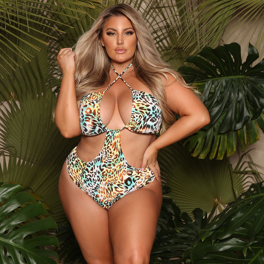 Polyester Fabric Type One-piece Swimsuit European Sexy Three-piece Swimsuit