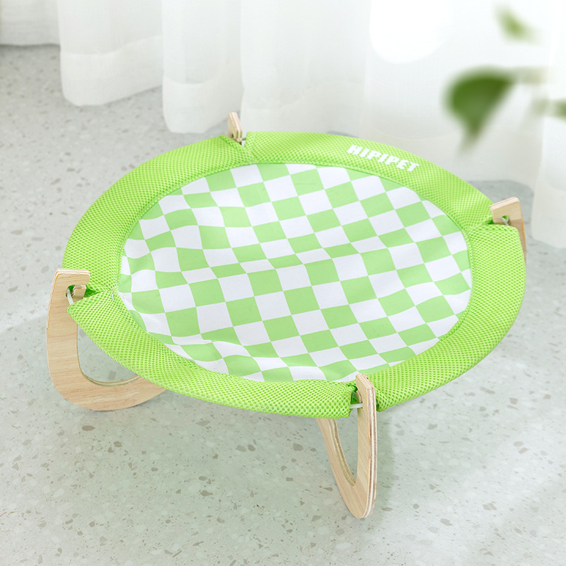 Juego de ajedrez para gatos de verano, marco de madera, nido redondo de madera maciza, cama para gatos a prueba de humedad, cuatro estaciones, nido para gatos, productos para mascotas