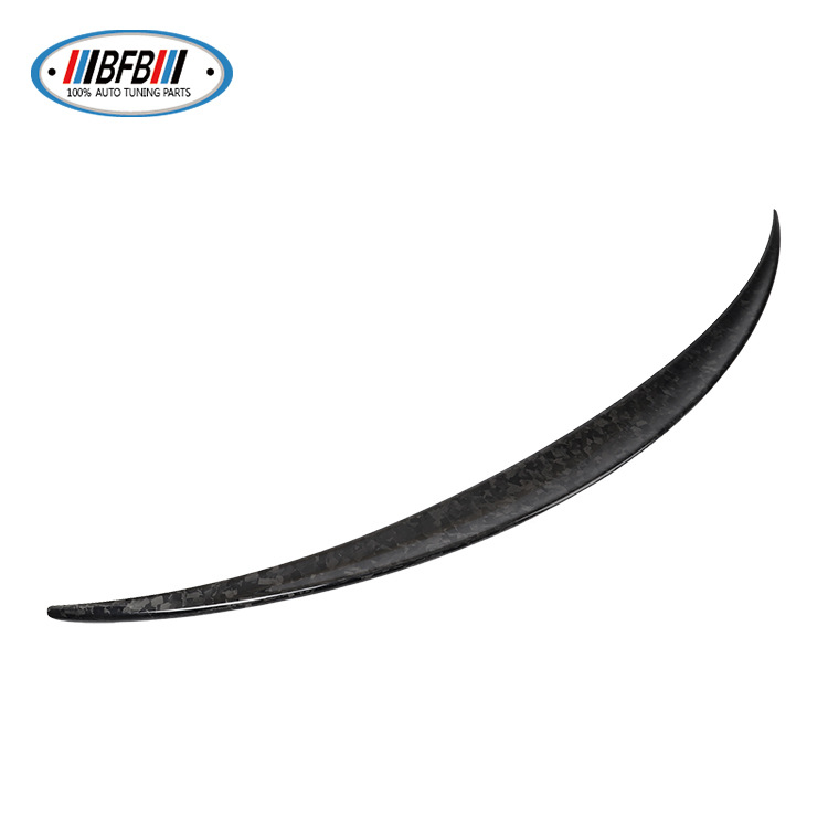 100% Real Carbon Fiber Rear Spoiler Wing - For Tesla Model Y - Forged Pattern Marble Tail Wing Trunk Spoiler