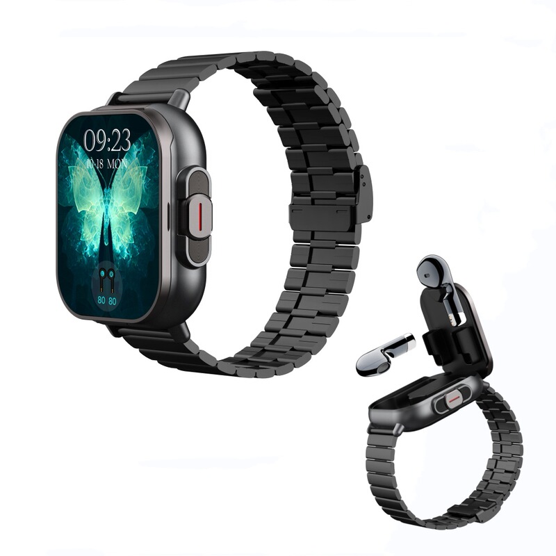 Cross-Border Hot Selling D8 Smart Watch Tws Two-In-One Bluetooth Headset 2inch Full Screen Touch Call Music Sports