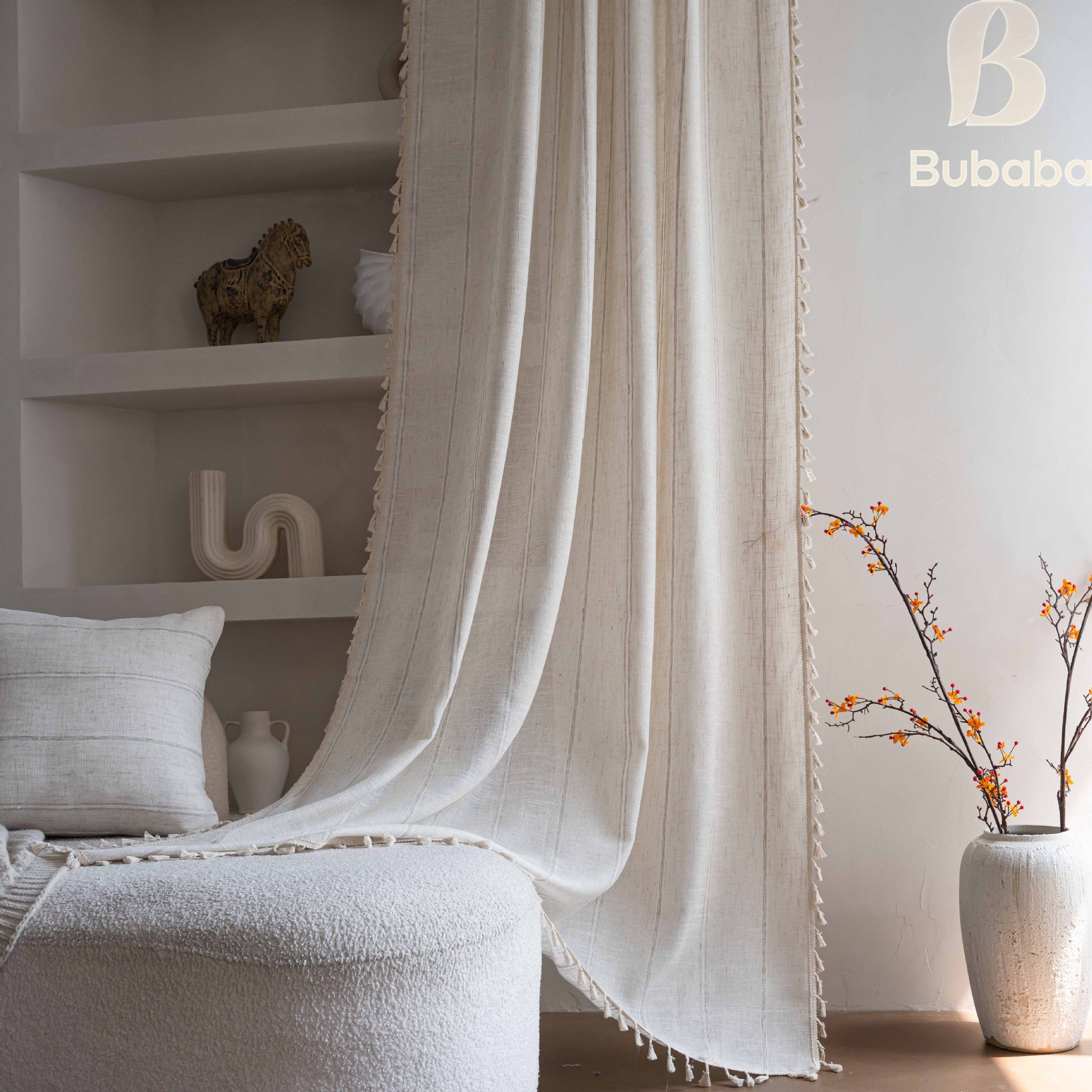 Cortinas francesas elegantes em voal para sala e quarto_voghion.com