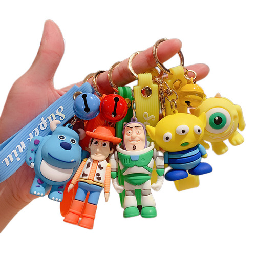 Toy Story Keychain Charm Cartoon Cute Figure Key Ring Decor Car Keychain Accessory Wholesale