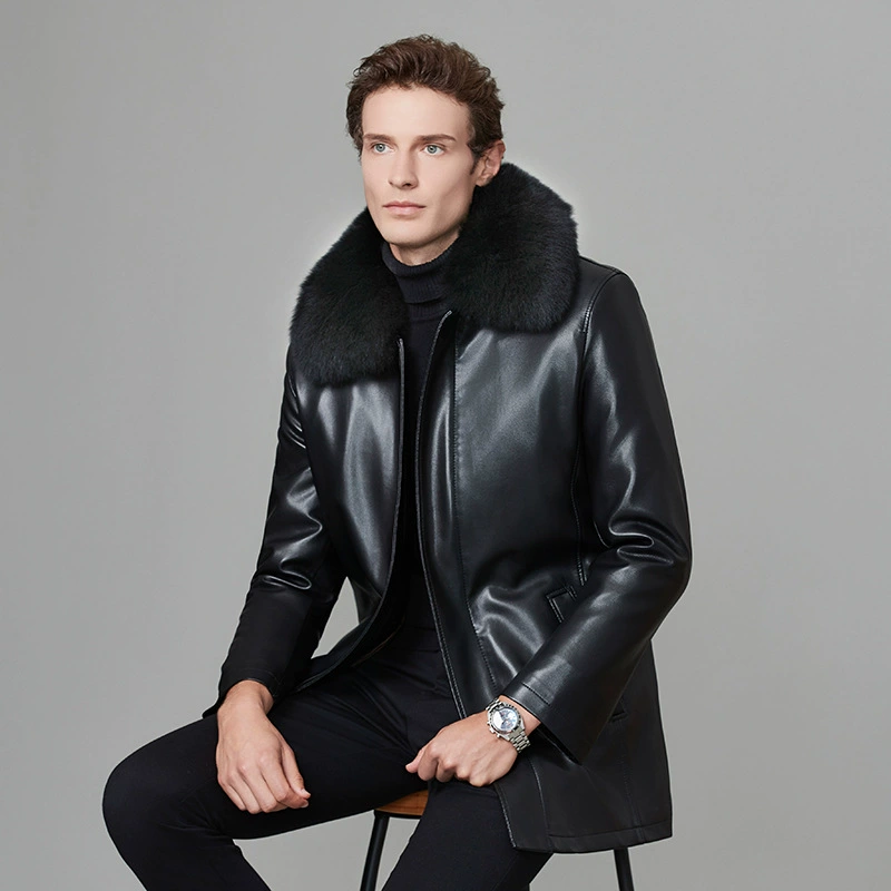 Winter velvet keep warm coat, jacket, increased thickness, for middle age