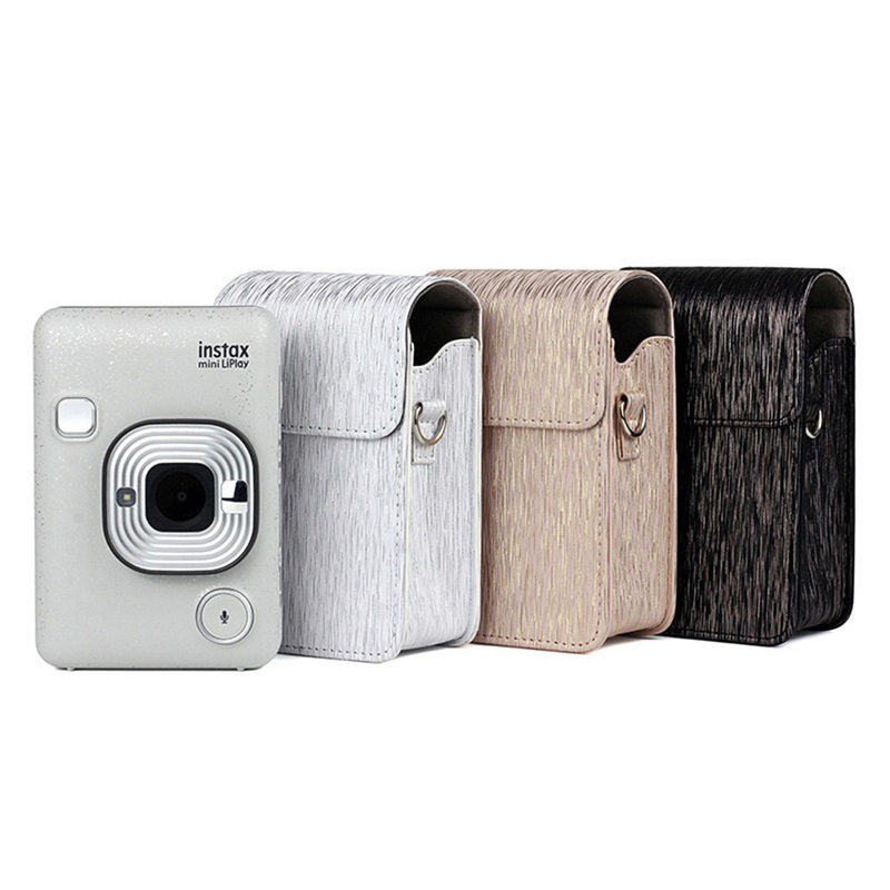 Suitable for Fujifilm Instax Mini Liplay Retro Brushed Camera Bag, Artistic and Fresh Protective Case, Pu Storage