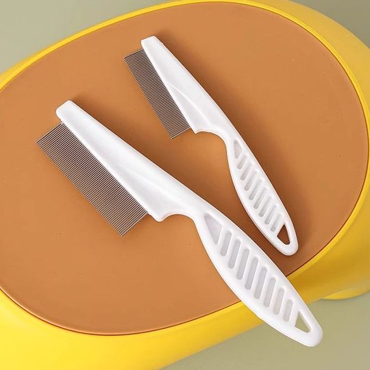Cross-border Pet Comb Dog Flea Comb Cat Flea Comb Plastic Teeth Comb Steel Needle Comb Cleaning Supplies