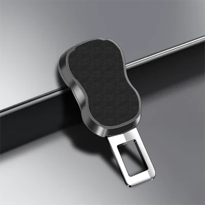 Car Seat Belt Buckle Extender Clip Fixed Connector Plug Car Interior Decoration Accessories Good Product (Other Automotive Safety Supplies) - gun-black-black-leather