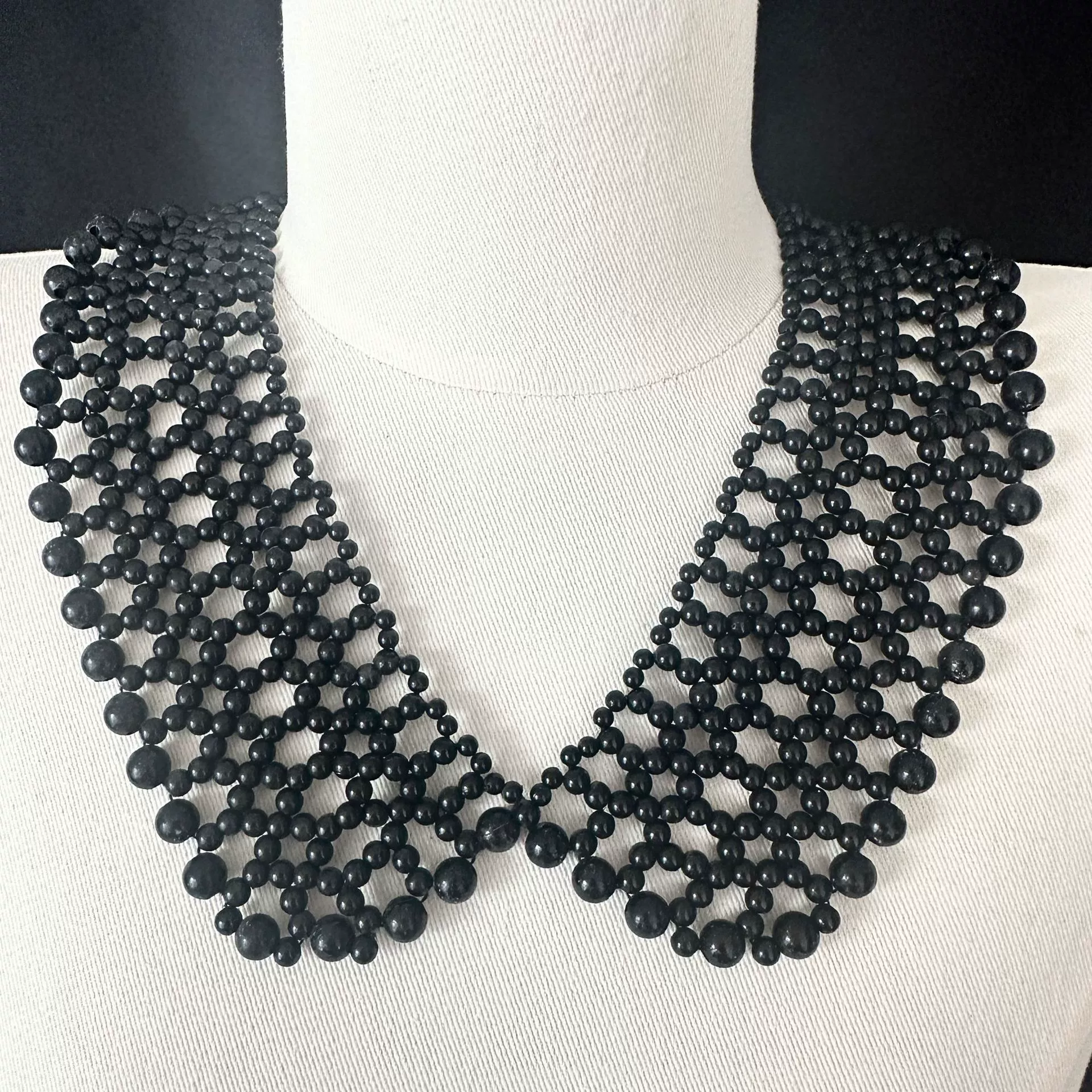 Fashionable retro universal accessory handmade, woven false collar pearl, (Physicals)