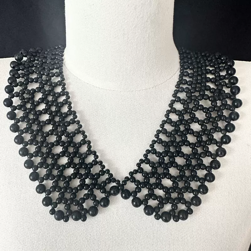 Fashionable retro universal accessory handmade, woven false collar pearl, (Physicals)