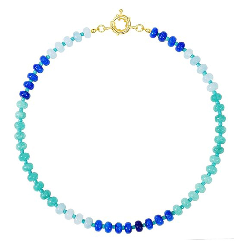15g Weight Lobster Trigger Clasp Closure Clasp Closure Type Necklace Classification Beaded Chain Chain Type 1 Piece Quantity Daily, Street Occasion natural stone Material Geometric Pattern Women's Gender Simple Style Style Simple Style Geometric Natural Stone Beaded Chain Necklace 39