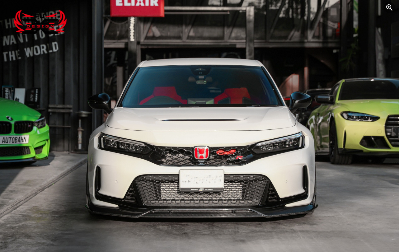 Suitable for Honda 11Th Generation Civic Fl5 Type R Modified Carbon Fiber Front Lip Modified Ad Style Front Bumper Front Spoiler