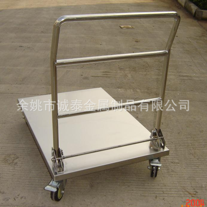 静音手推车小推车拉货折叠平板车小拖车搬运车超市仓储带刹车余姚