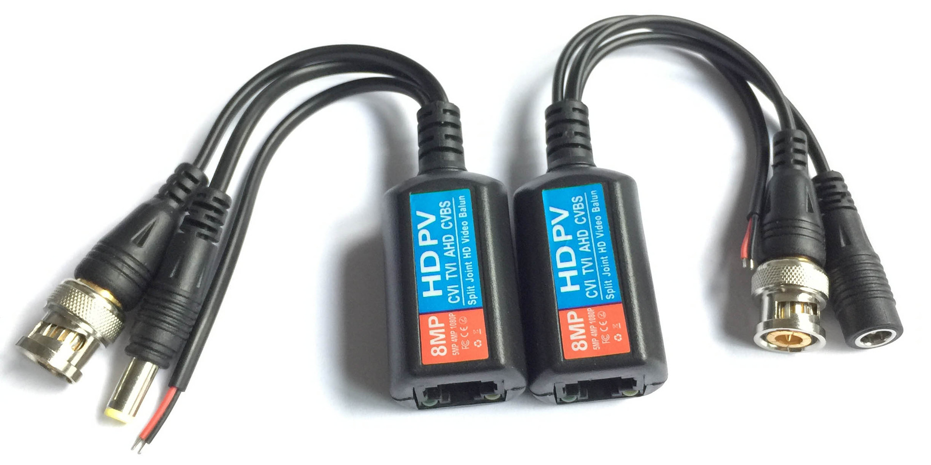 BALUN 5MP 8MP视频传输器 双绞线传输器 视频 电源RJ45同轴收发器