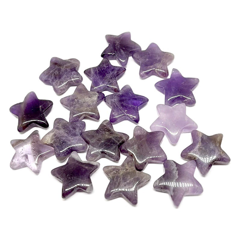 Мини-звезда маленькая пятиконечная звезда 20*20*6 мм натуральный кристалл пятиконечная звезда аксессуары играть в Звездные украшения
