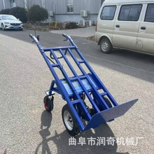 大棚适用电动助力平板车小路搬运手推车老人易操作电动鸡公车省力