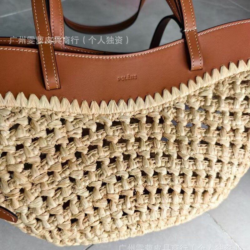New Polen Tote Bag Fashion Beach Bag Small Fresh Woven Bag Casual Casual Women's Bag Large Capacity Bag