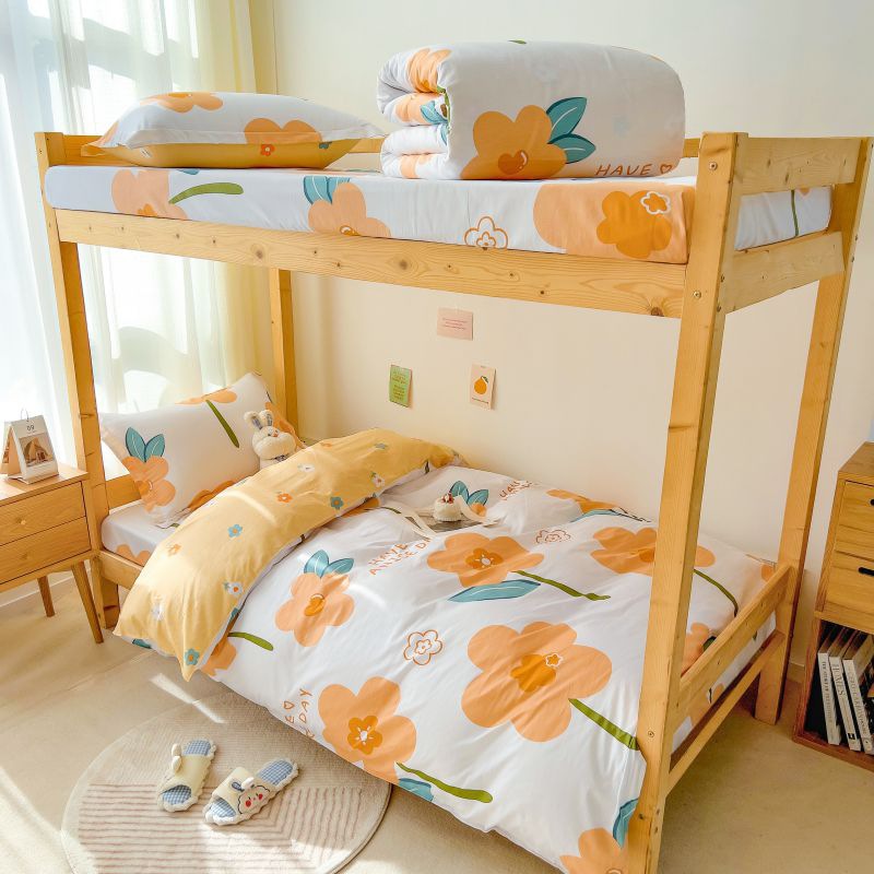 Dormitorio de estudiantes traje de tres piezas de algodón puro 2025 nueva ropa de cama sábana funda edredón funda universal para todas las estaciones