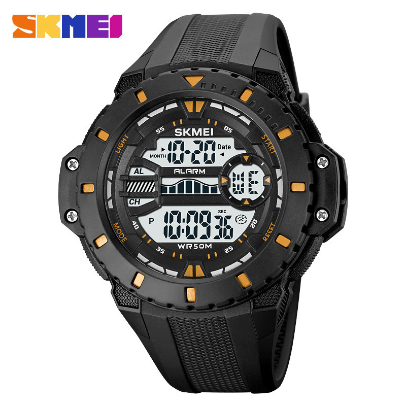 Reloj Electrónico Deportivo de Esfera Grande para Hombre 1885 de PU y ABS, Cronómetro, Impermeable 50m image 9