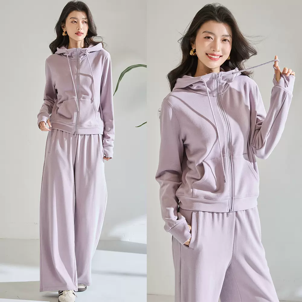 26春夏|轻松卫衣套装|柔软舒适连帽卫衣/阔腿直筒裤29076+29077