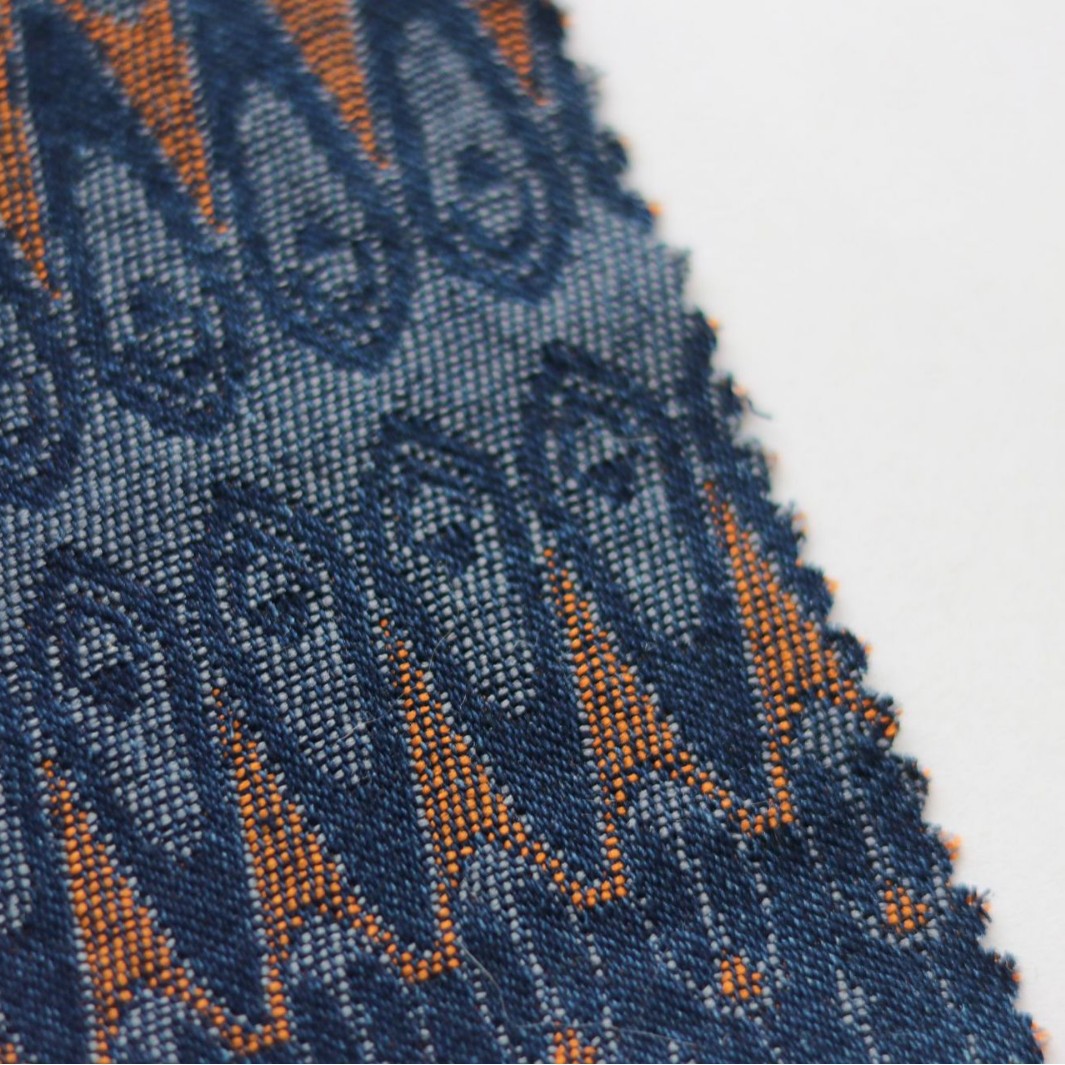 [Denim] mezcla de color denim de alta calidad Jacquard tela de moda zapatos, sombreros, bolsos, chaquetas, artesanías image 3