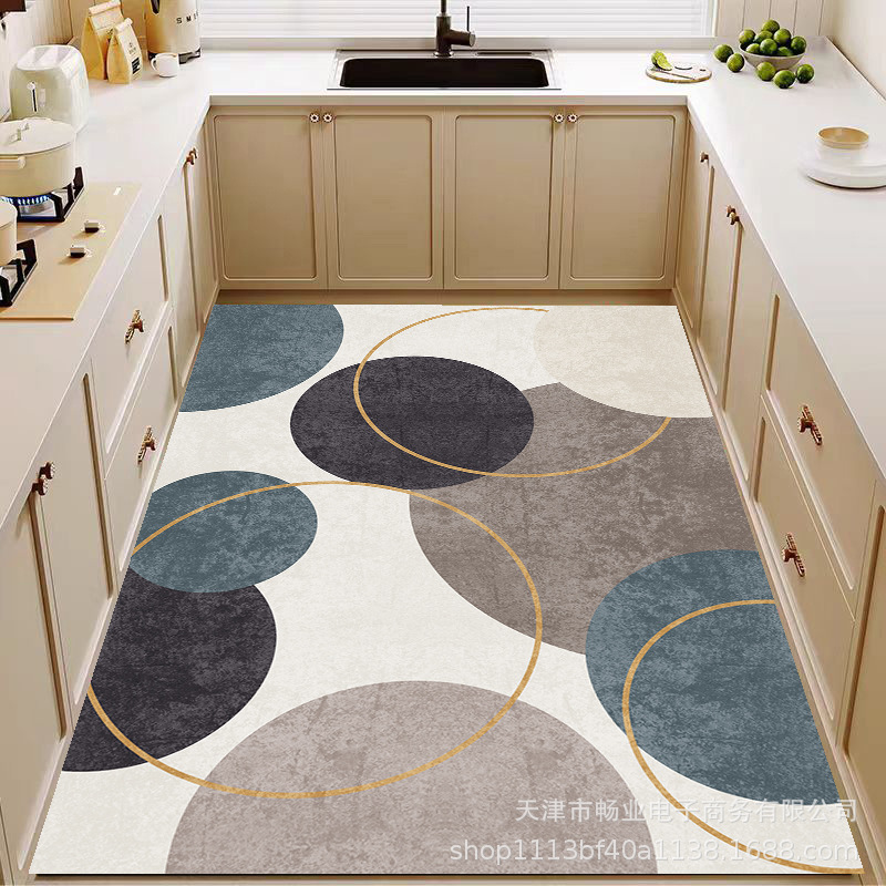 Pvc Floor Mat Wipeable Full Balcony Waterproof Anti-Fouling Floor Leather Carpet Kitchen Leather Oil-Proof No-Wash Floor Mat Pvc