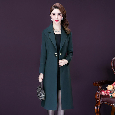 Cashmere overcoat new pattern Self cultivation Show thin Mom outfit fashion Simplicity coat Mid length version Fur overcoat