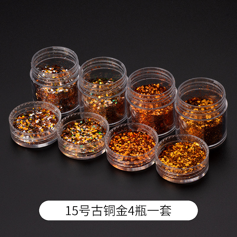 polvo brillante DIY material sequinilla goteo AB molde resina UV aceite Mahjong relleno joyas auriculares ilusión