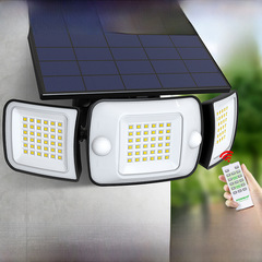 Yinglang Solar Sensor Wall Lamp with Tri-Side Illumination, Smart Outdoor Courtyard Household Entrance Super Bright Lighting Street Lamp