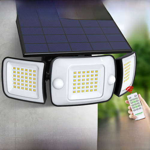 Yinglang Solar Sensor Wall Lamp with Tri-Side Illumination, Smart Outdoor Courtyard Household Entrance Super Bright Lighting Street Lamp