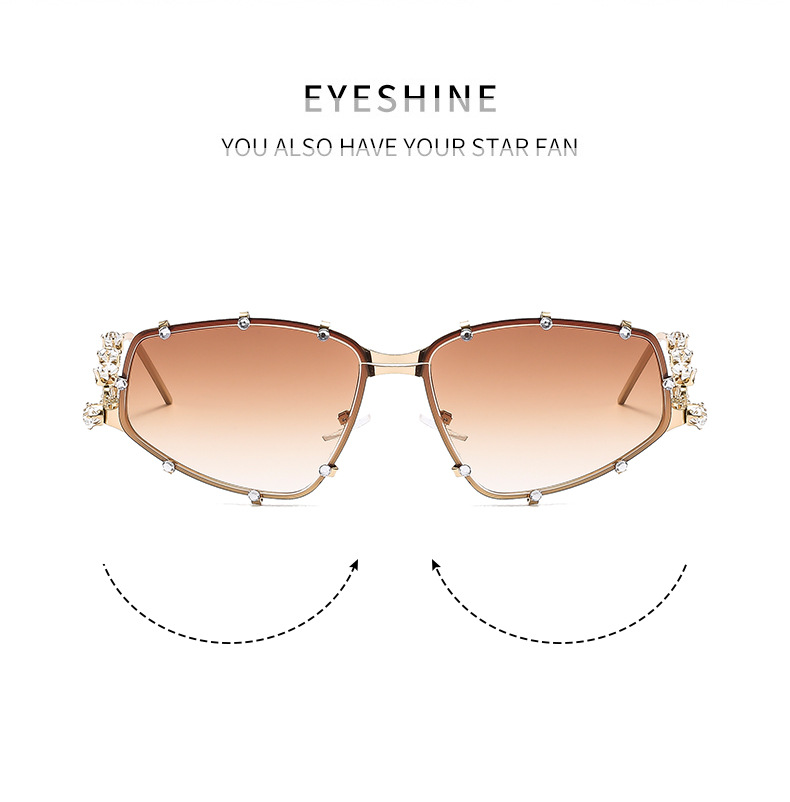 45g Weight Full Frame Glasses Structure Sunglasses, Glasses Classification PC, UV400 Protection Lens Material Special-Shaped Mirror Glasses Style Outdoor, Travel Occasion Solid Color Pattern Unisex Gender Rhinestone Design Streetwear Style Streetwear Solid Color PC UV400 Protection Special-Shaped Mirror Rhinestone Full Frame Women's Sunglasses 7