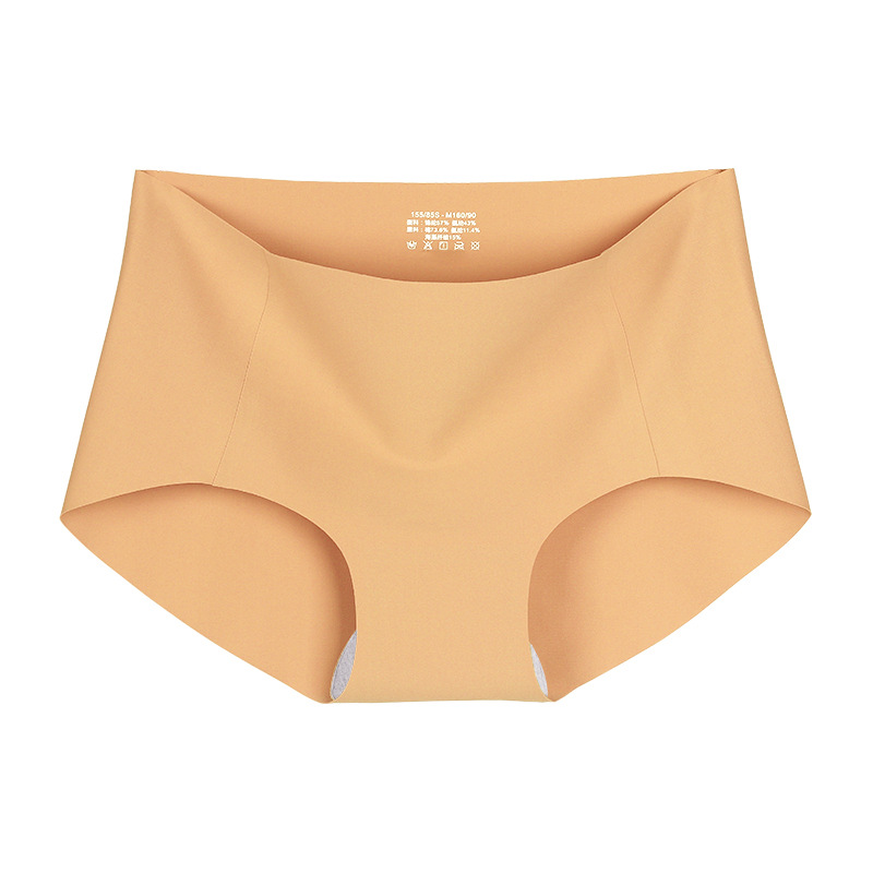 【33色】7A抗菌日本製アイスシルクミッドウエストシームレスショーツ女性用薄手モダールガールズショーツ