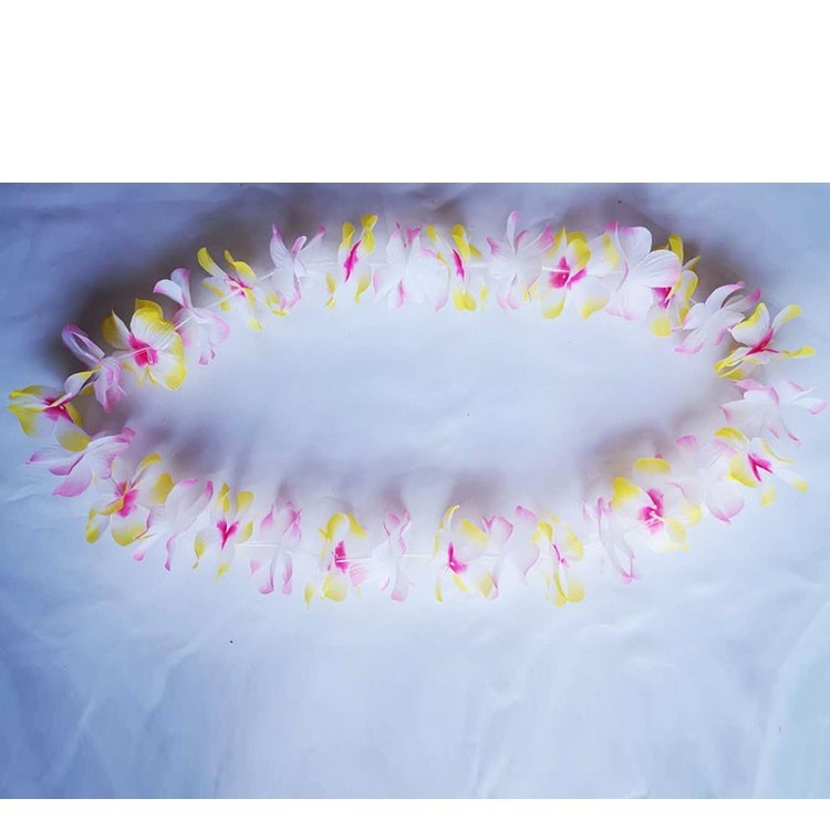 Guirnalda hawaiana directa de la fábrica tela de color mezclado Garland multi-color muestra gratis en stock suficiente