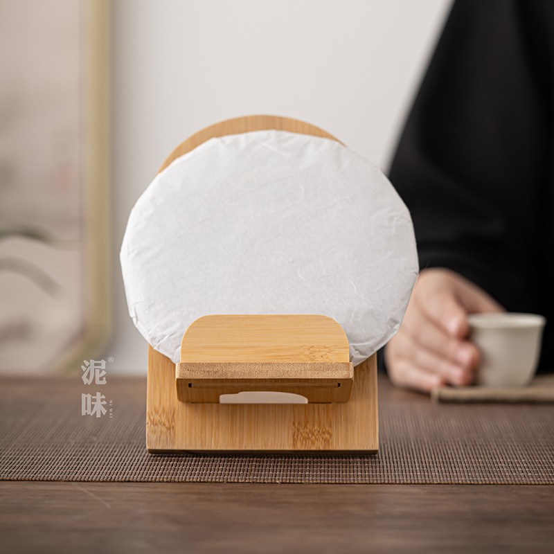 Combinación multifuncional transfronteriza Soporte de pastel de té Soporte de teléfono móvil Soporte de exhibición de té Decoración de bambú Piezas de Ceremonia de té
