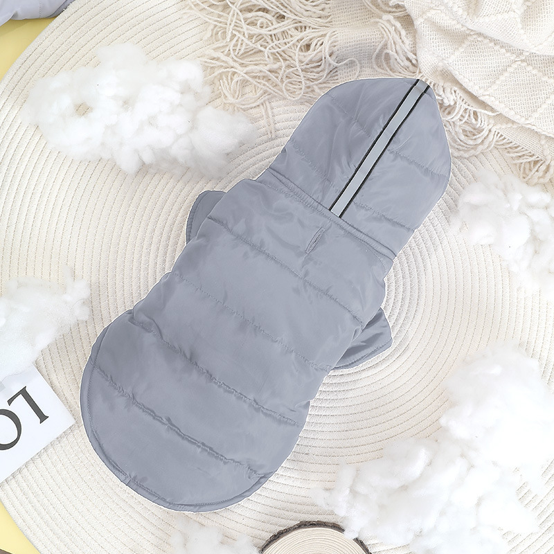 Ropa para mascotas ropa de invierno ropa para perros otoño e invierno nuevas chaquetas de plumas para cachorros ropa a prueba de viento con capucha y a prueba de frío