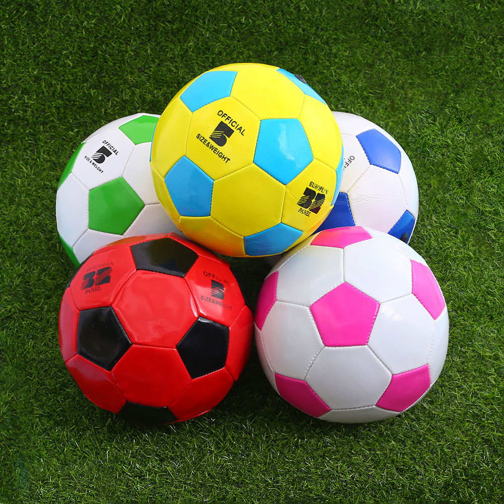No. 5 Pvc Machine-Sewn Colorfulful Square Football Youth Game Training Ball Student Gymnastics Display Export