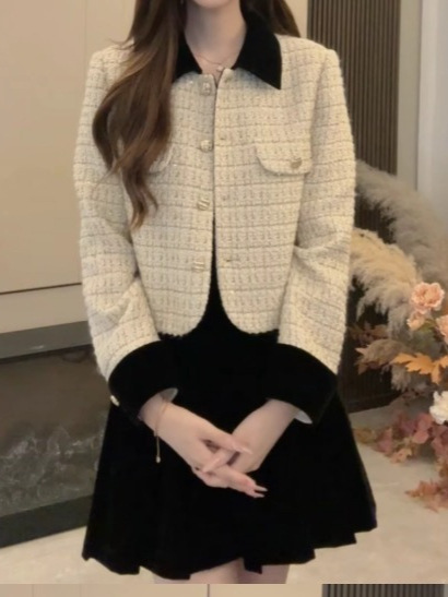 2025秋季新款短款上衣女直筒型百搭名媛香风外套减龄气质短外套女|undefined