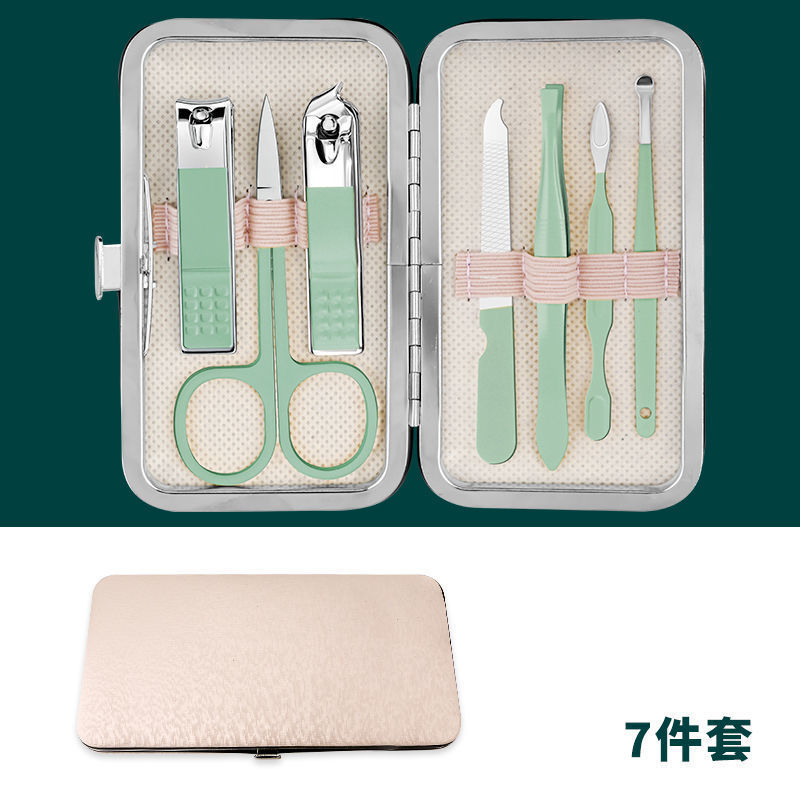 Kit de cortadores de uñas portátiles para niñas herramientas de pedicura lindas alicates de uñas para uñas conjuntos completos de cortadores de uñas caseros cucharas para excavar orejas