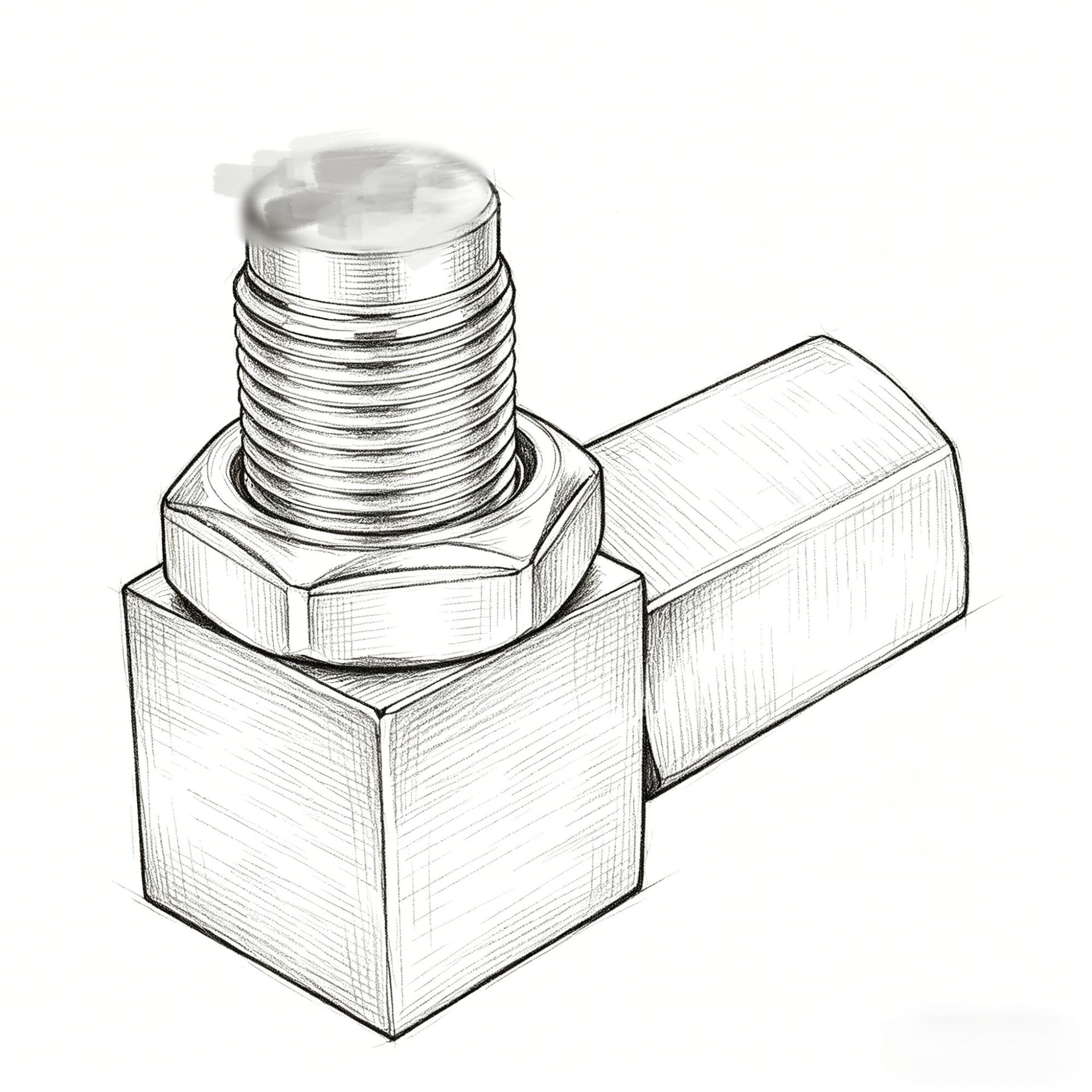Automotive Universal Parts Three-Way Catalytic Converter 304 Stainless Steel Round Connector Nut Threaded Rod Connection Hexagonal