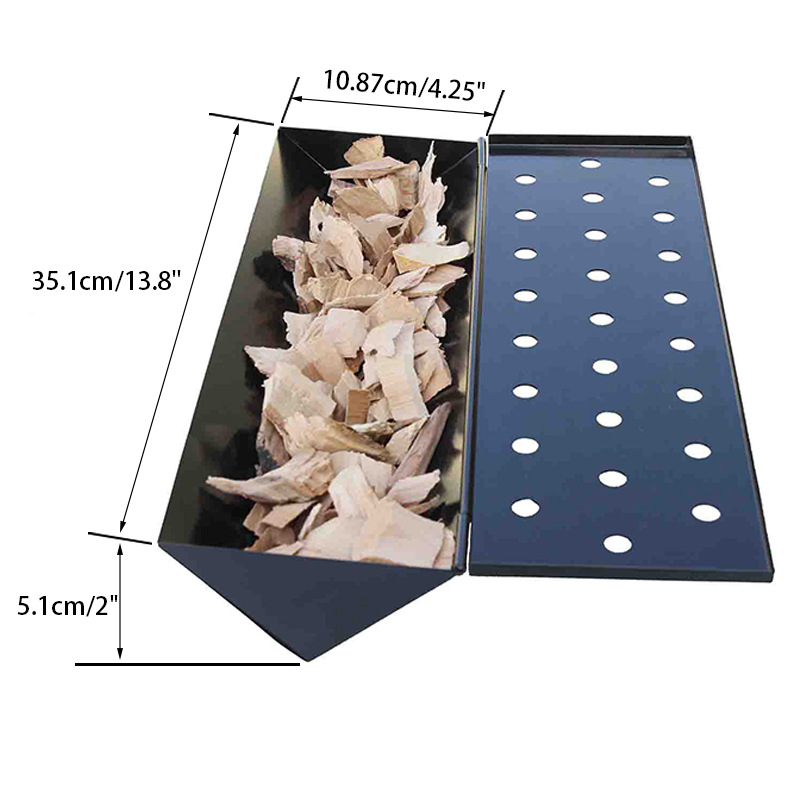 SG4057 不锈钢黑长款三角烟熏盒