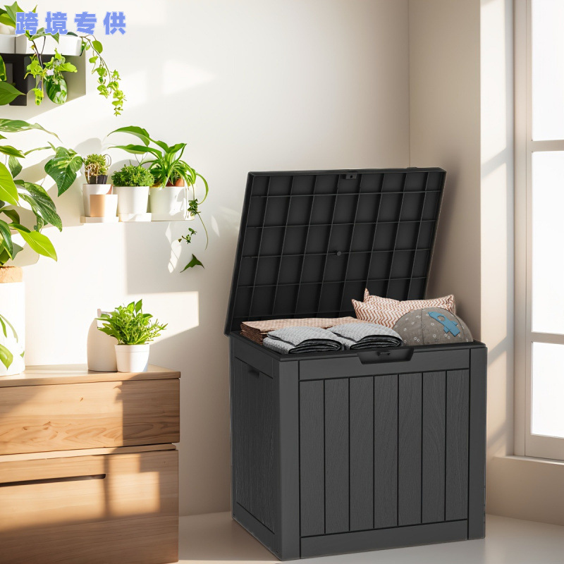 30 Gallon Outdoor Storage Box Deck Box Weather Resistant transfronterizo