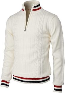 Customized 2021 Amazon Twisted Rope Ribbed Sweater Men Sweater Cross-Border Sweater